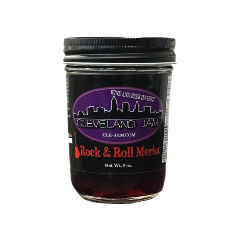PREMIUM Cleveland Jam Rock and Roll Merlot Wine Jelly Cleveland in a Box