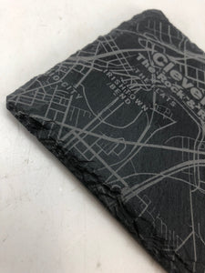 Engraved Slate Cleveland Coaster