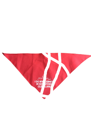 Red Downtown Cleveland is Where I Do My Business Bandana - $