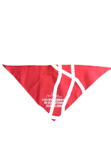 Red Downtown Cleveland is Where I Do My Business Bandana - $