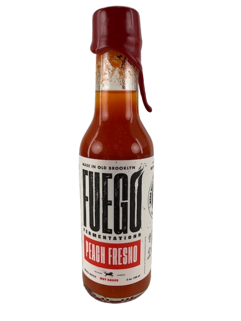 PREMIUM:  Fuego Peach Fresno Hot Sauce